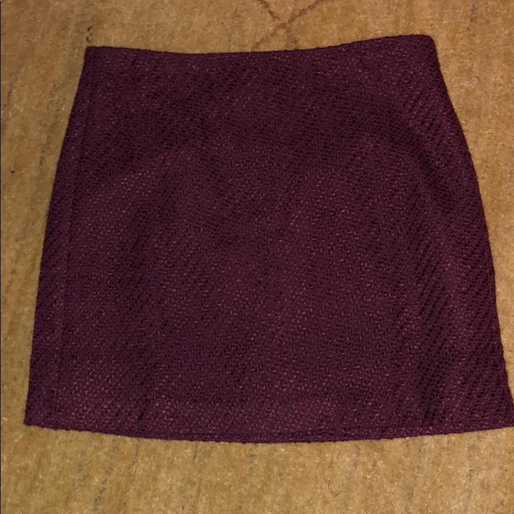 Loft Outlet, maroon skirt. Size 12